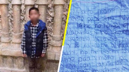 Niño de 8 años escapa de su casa por perder sus útiles escolares; deja una carta a sus padres