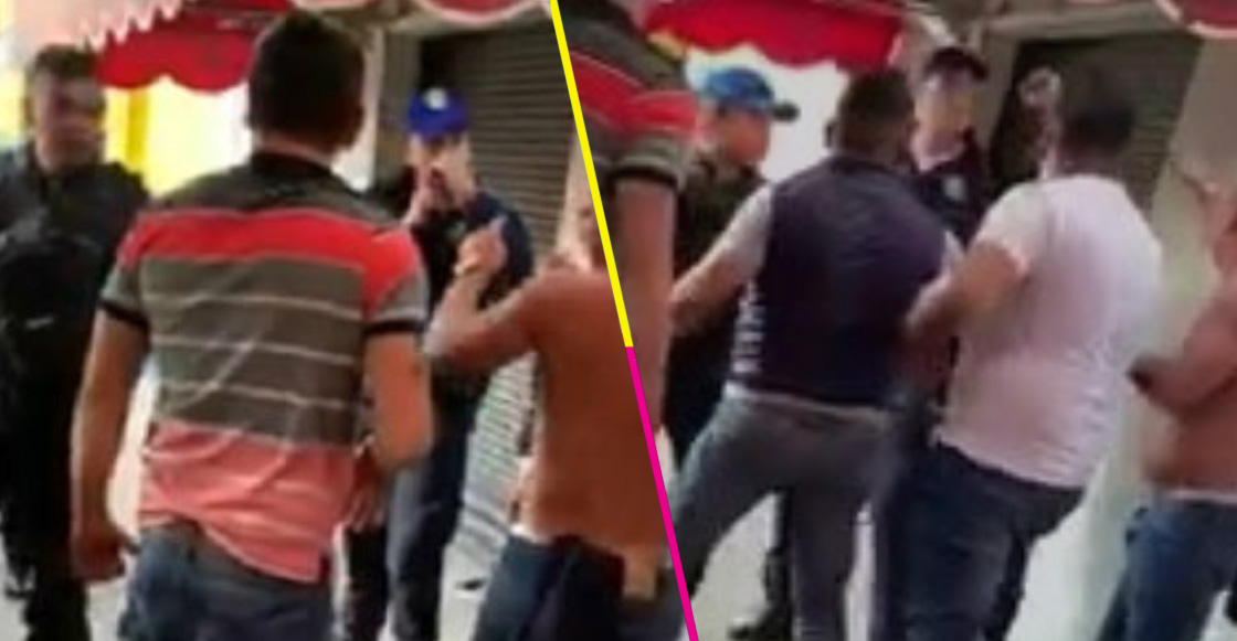 México mágico: Policías y borrachos se pelean en plena calle de la CDMX