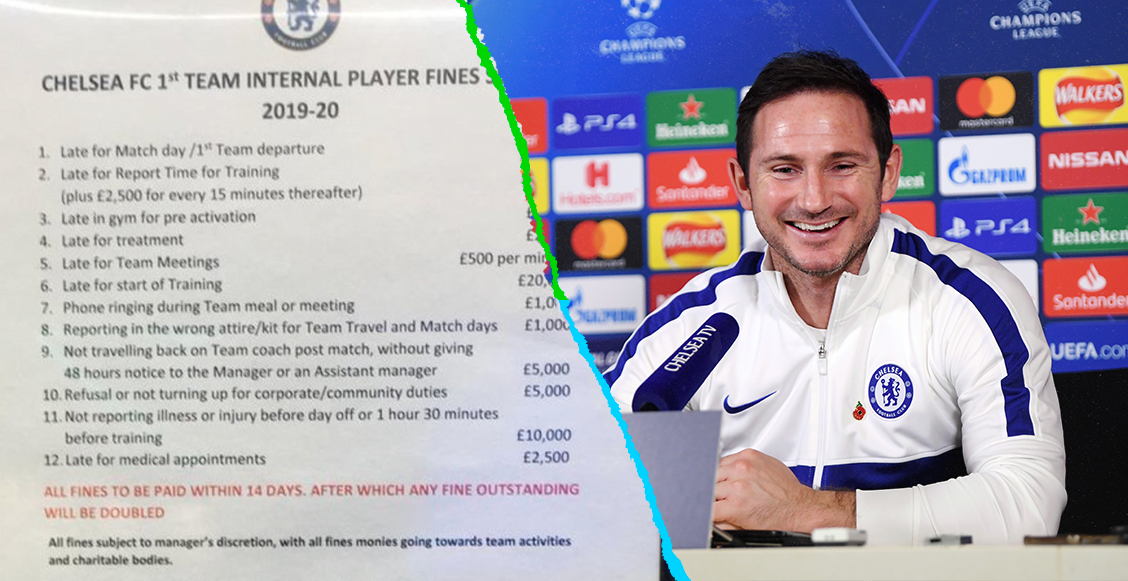 Y tú quejándote: Revelaron las multas de Lampard a los jugadores del Chelsea
