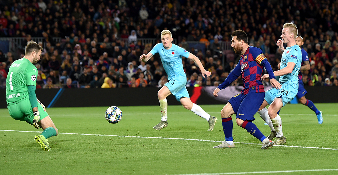 Un heroico Slavia Praga frenó a Messi y al Barcelona en el Camp Nou