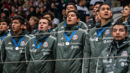 Subcampeones del Tri Sub-17 fueron homenajeados en el México vs Bermudas