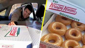 Krispy Kreme regaló 500 cajas de donas a estudiante que revendía sus rosquillas
