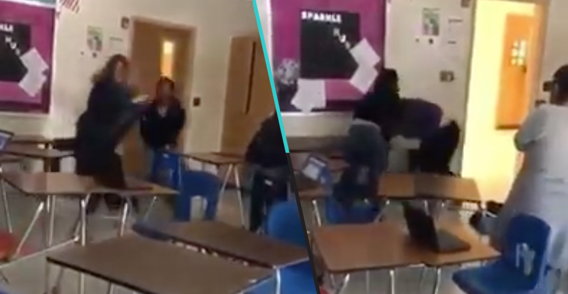 Ya no hay respeto: Alumno y maestra se agarran a golpes durante una clase