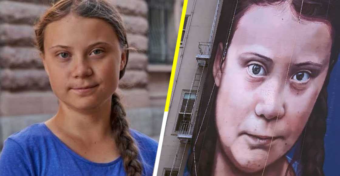 El controvertido mural de Greta Thunberg que fue pintado con aerosoles