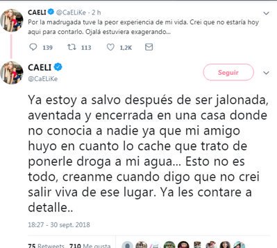 Caeli confiesa que sufrió agresiones y violencia física y sexual por parte de un youtuber y su ‘team’