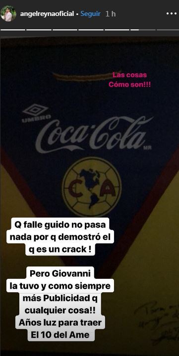 Tssss: El mensaje de Ángel Reyna a Giovani dos Santos