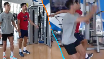 El video de Cristiano Ronaldo enseñándole a saltar a Djokovic que no puedes dejar de ver