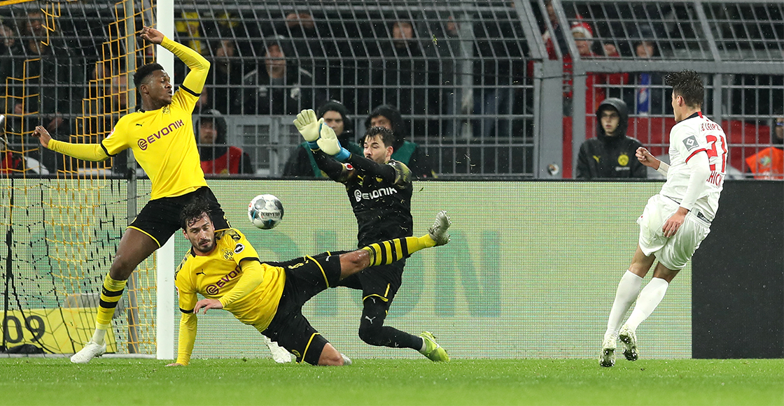 De alarido: Leipzig rescató el empate en Dortmund para mantenerse líder de la Bundesliga