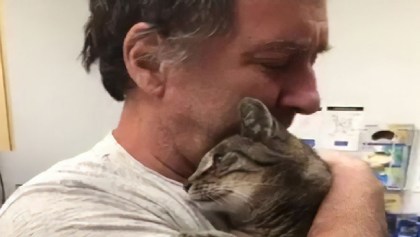 ¡Otro emotivo reencuentro! Este hombre se reunió con su gato siete años después de su desaparición