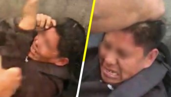 "Da la cara, voltea para que esto lo vea tu familia": Presunto agresor sexual es golpeado en el Estado de México