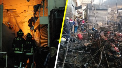 Las fotos y los videos que nos dejan dimensionar el incendio en el mercado de La Merced