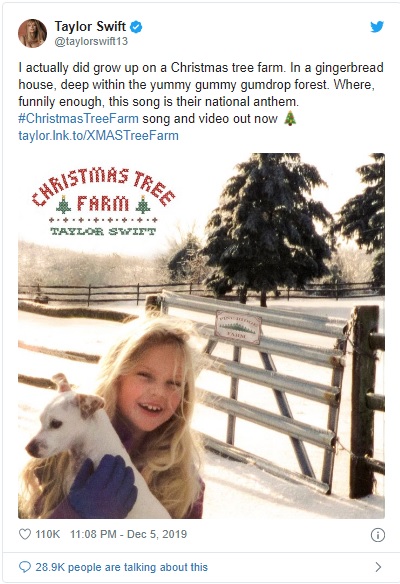 'Christmas Tree Farm': El nuevo jingle Navideño de Taylor Swift