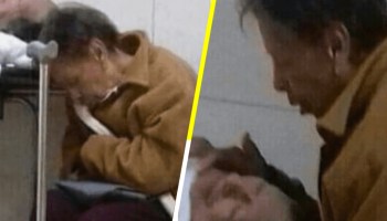 "No te dejaré sólo": Doña María, la mujer de 84 años que acompañó a su esposo durante días en una clinica del IMSS