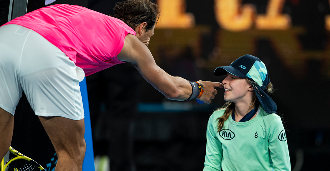 El enorme gesto de Nadal luego de golpear a una niña recogepelotas en el Abierto de Australia