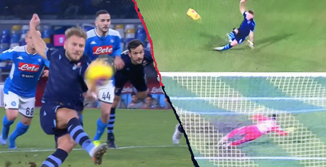¡OSOTE! El resbalón de Immobile en pleno cobro de penal en el Napoli vs Lazio