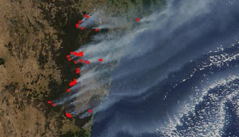 Así se ven los terribles incendios en Australia desde el espacio