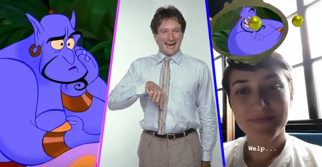 Hija de Robin Williams saca al 'Genio' en el filtro de Instagram de personajes de Disney