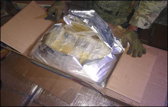 La Sedena aseguró más de 223 millones de pesos en cocaína 