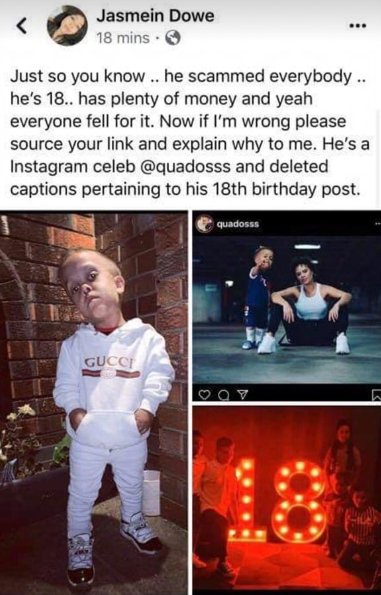 ¿Por qué dicen que el caso de Quaden Bayles es el fraude de un hombre de 18 años?