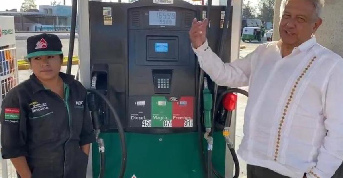 Afirma AMLO que él y su gobierno ‘decidieron’ que bajara el precio de la gasolina