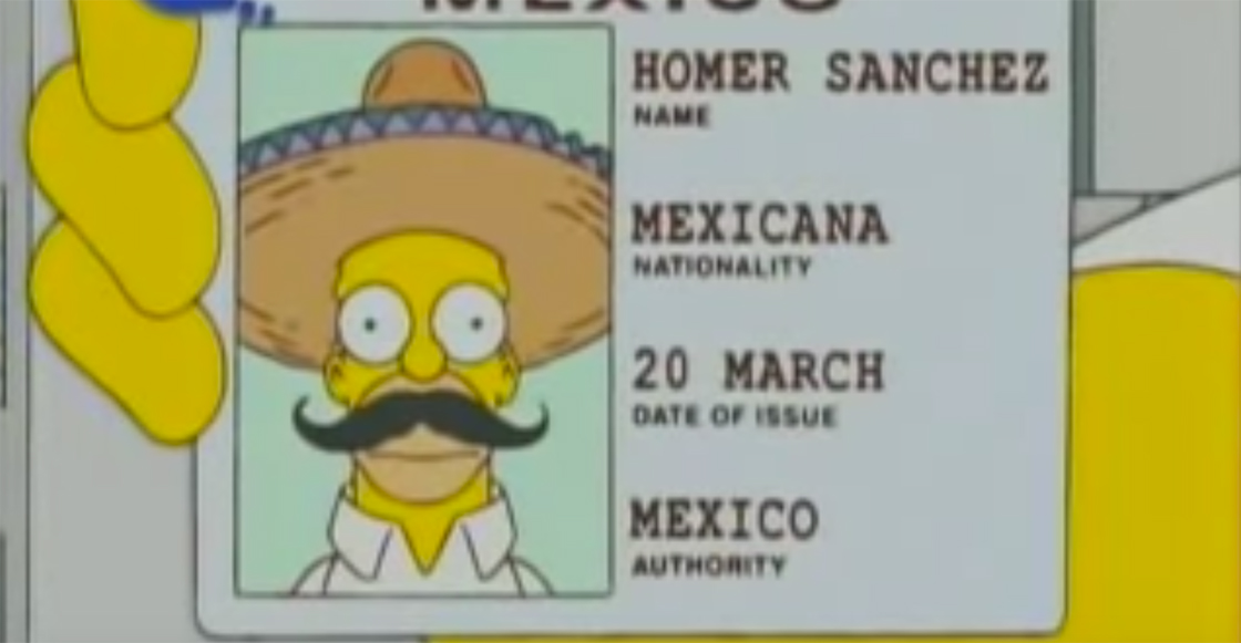 ¡Sánchez! Homero Simpson se convirtió en mexicano un 20 de marzo