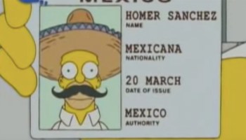 ¡Sánchez! Homero Simpson se convirtió en mexicano un 20 de marzo