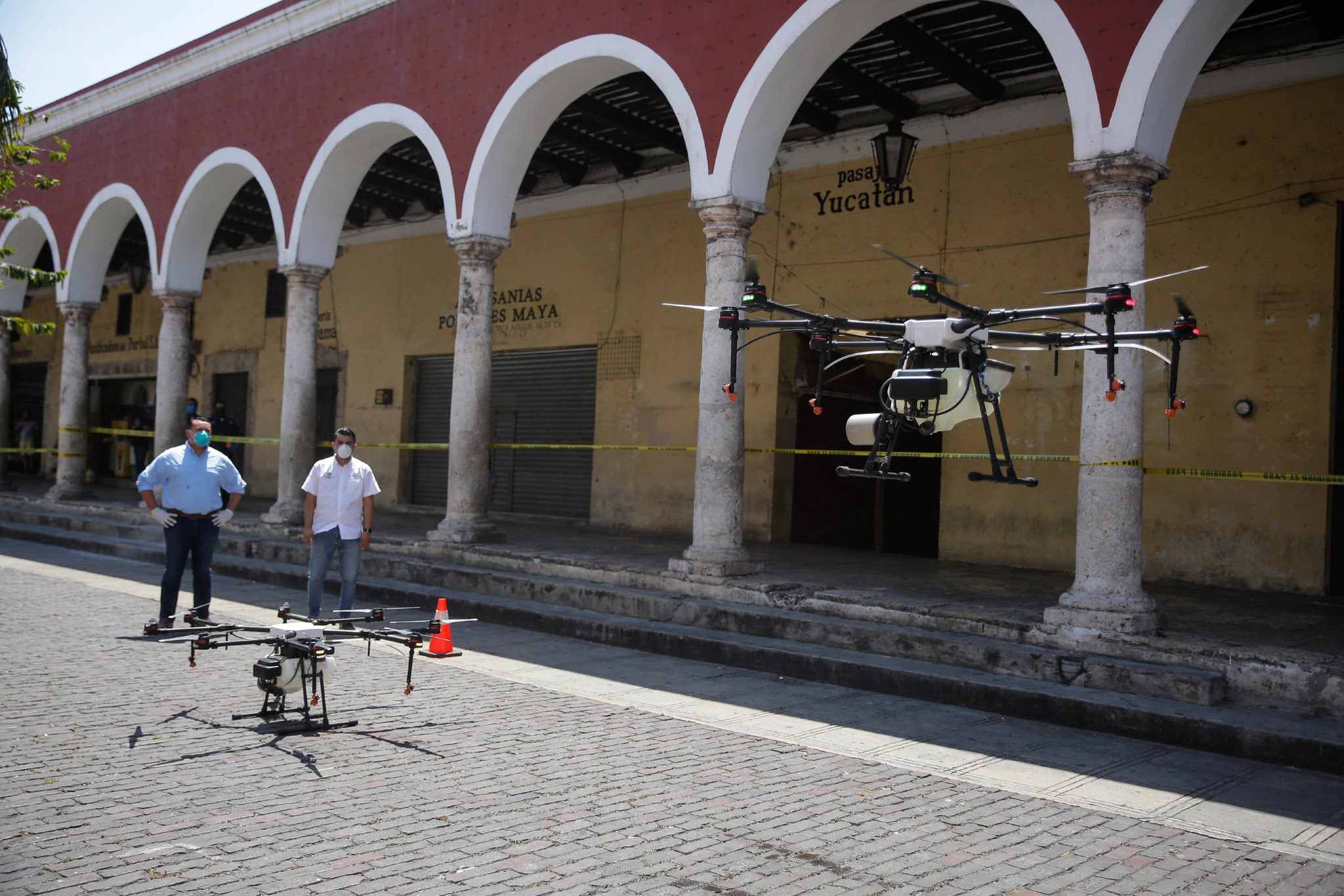 Tiembla, coronavirus: Utilizará Mérida drones para sanitizar espacios públicos