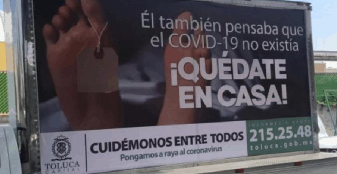 ‘¿En casa o en una caja?’ Lanzan en Toluca polémica campaña para contener al coronavirus