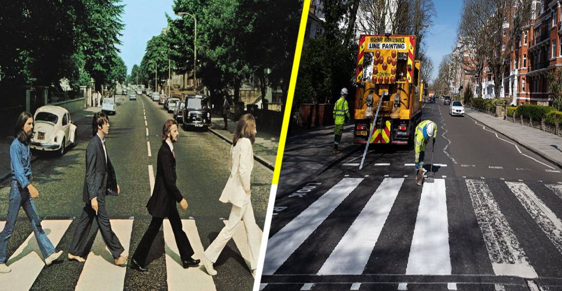 Gracias al confinamiento lograron pintar el crucero de Abbey Road