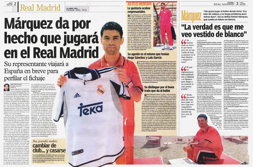 El día que Ronaldo impidió que Rafa Márquez llegara al Real Madrid