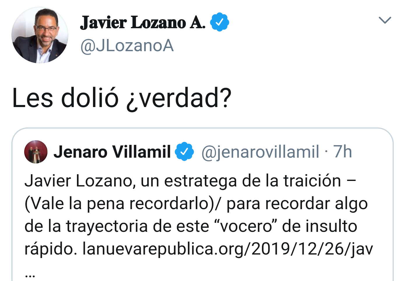 Javier Lozano Tuit