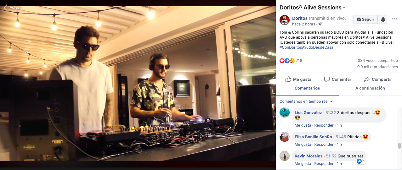 Doritos Alive Sessions Tom and Collins FB 01