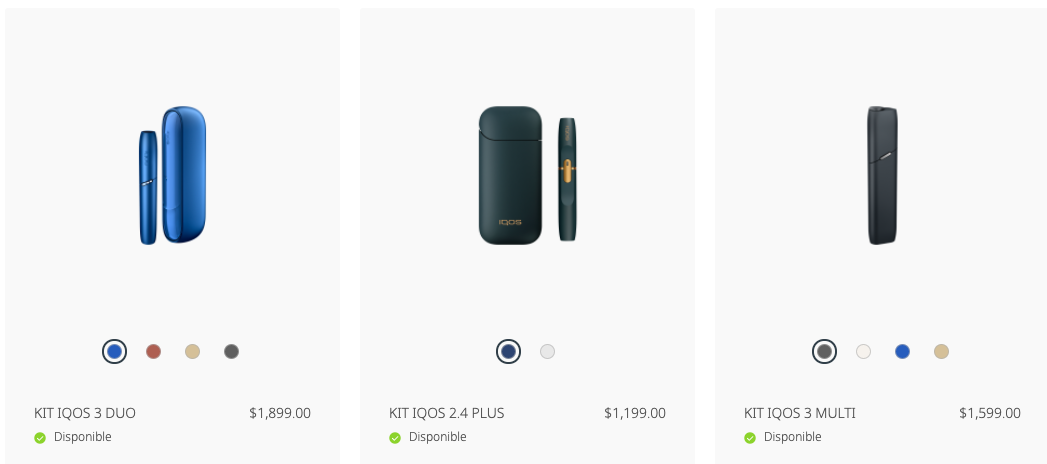 IQOS Philip Morris modelos