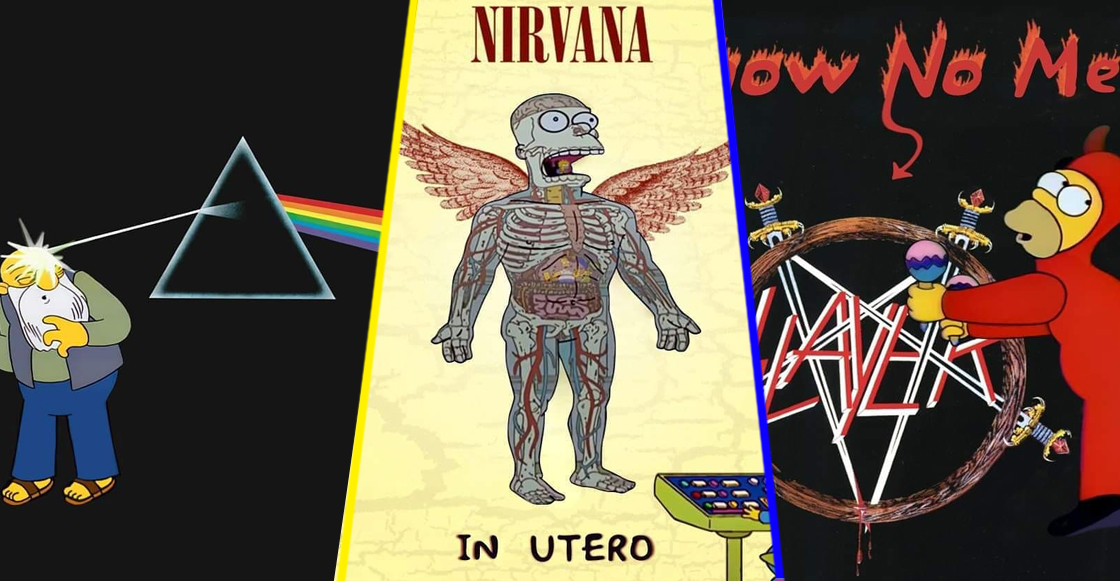 Los Simpsons se van a las portadas de tus discos de rock y metal favoritos!