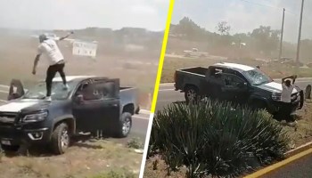 Opositores del ‘Hoy no circula’ destruyen patrullas y agreden a oficiales en Hidalgo