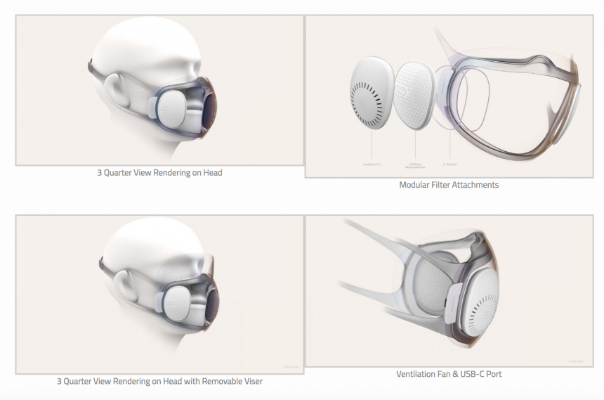 Xiaomi diseña mascarillas inteligentes que se desinfectan solas y no interfieren con el reconocimiento facial