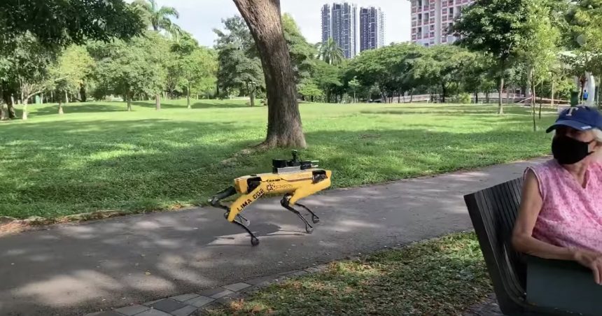 Los perros robot de Boston Dynamics vigilan el confinamiento en Singapur 
