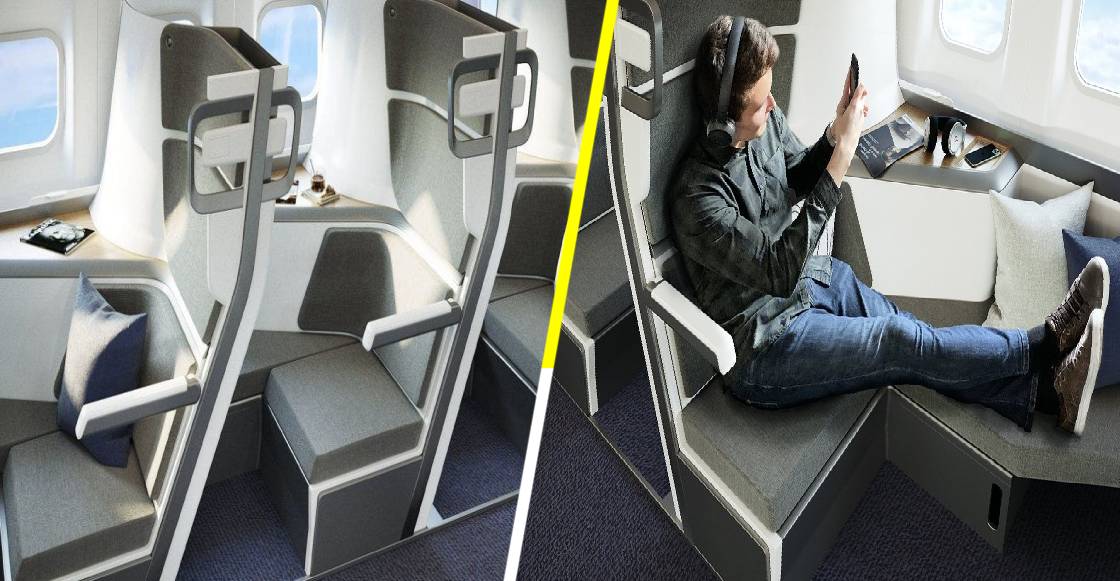 Así podrían ser los asientos de avión en clase económica durante la nueva normalidad