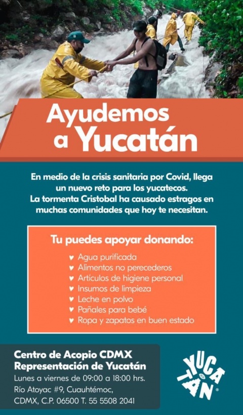 Ayudemos a Yucatán: Así puedes ayudar a los afectados por el paso de ‘Cristóbal’