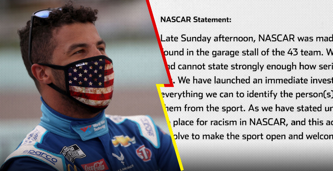 La enérgica reacción de NASCAR al acto de racismo contra de 'Bubba' Wallace