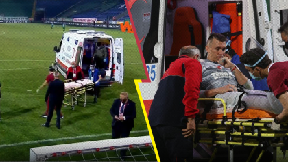 Fernando Muslera abandona la cancha en ambulancia tras fractura con el Galatasaray