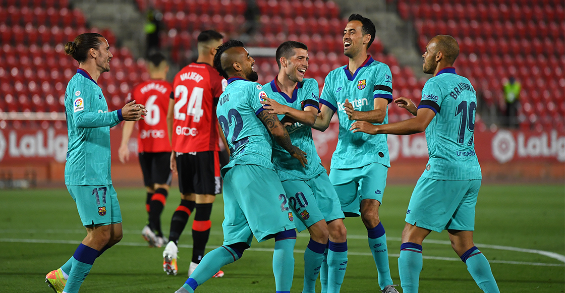 El gol tempranero de Vidal en el regreso del Barcelona frente al Mallorca