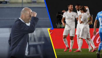 La reacción de Zidane tras el golazo de Benzema, quien superó a Puskás con una definición para el Puskás