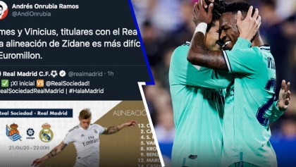 "¡Por fin, Zidane!": Las reacciones por la titularidad de James y Vinicius Jr