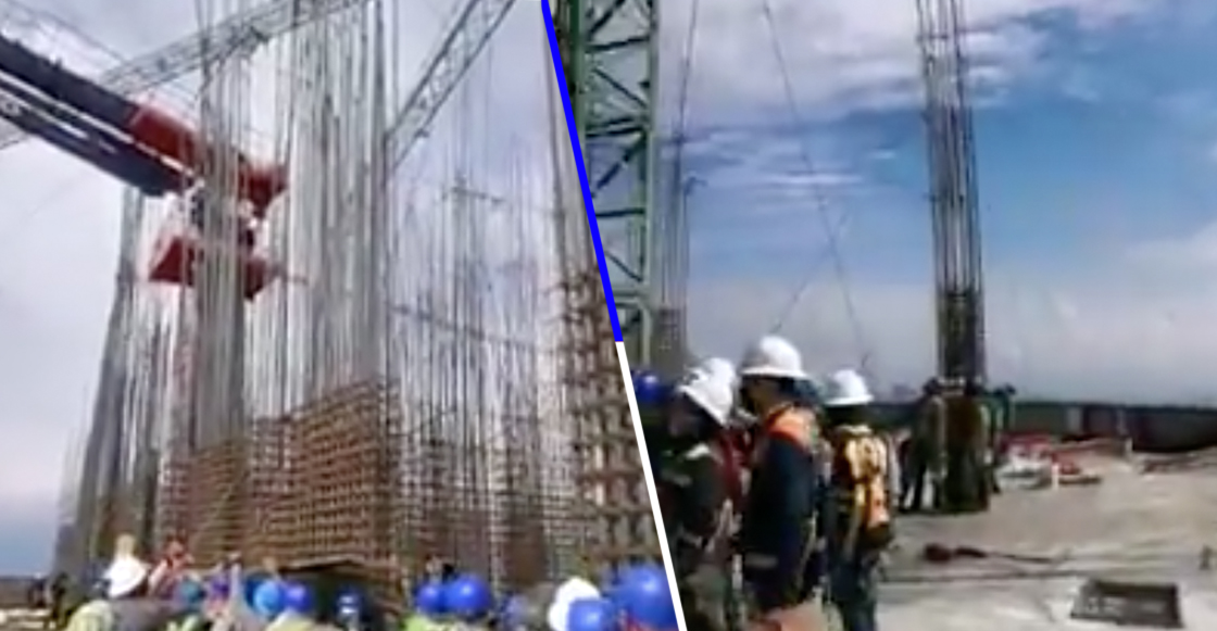 VIDEO: Trabajadores grabaron sismo de la CDMX a más de 200 m de altura