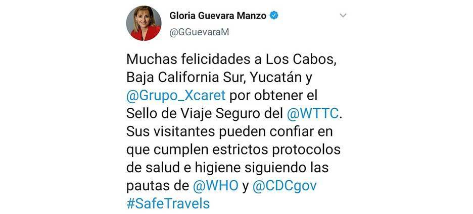 Baja California Sur recibe el ‘Sello de viaje seguro’ de WTTC 