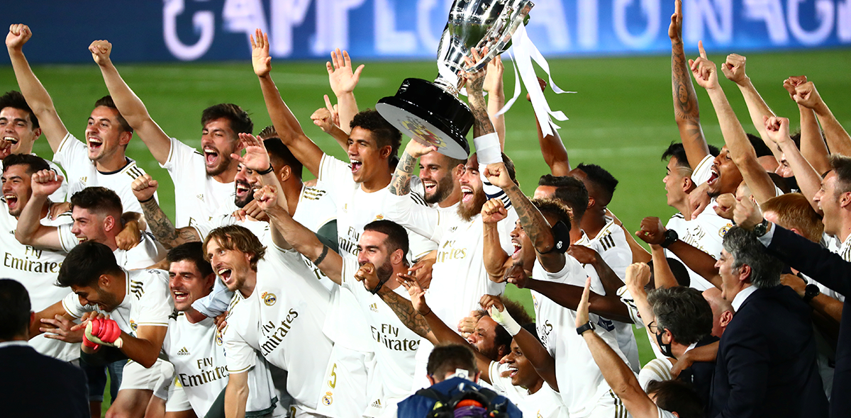 No hubo festejos: La Cibeles lució los colores del Real Madrid tras el título de La Liga Española