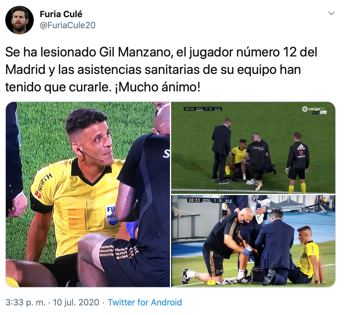 Redes sociales explotaron ante la lesión de el "jugador 12" de los merengues