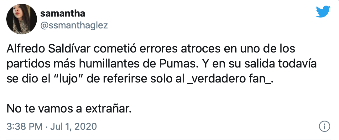 "Te vamos a extrañar": Así reaccionó la afición de Pumas y América a la salida de Alfredo Saldívar