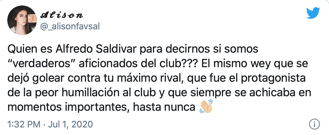 "Te vamos a extrañar": Así reaccionó la afición de Pumas y América a la salida de Alfredo Saldívar